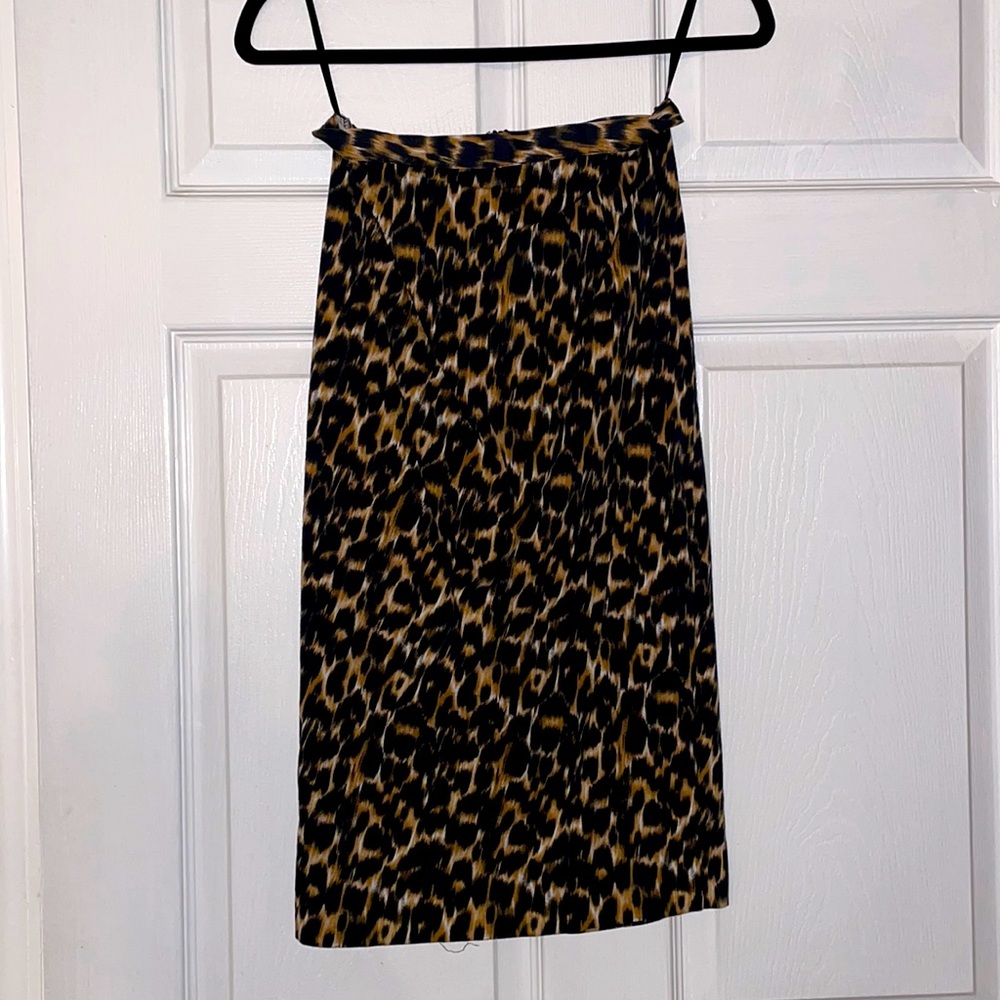 Leopard A-line Pencil Skirt